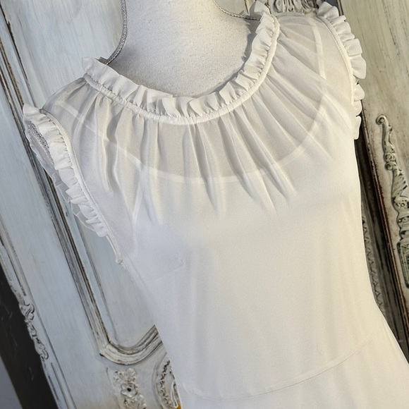 LC Lauren Conrad Unique Elegant White Sleeveless Maxi Dress - Picture 9 of 13